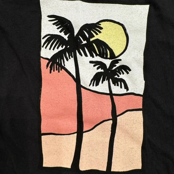 NWOT Feather 4 Arrow Palm Sunset Printed Tee Shirt - Picture 2 of 5